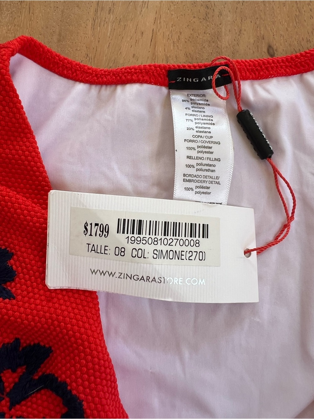 NWT zingara bathing suit top - Picture 5 of 6